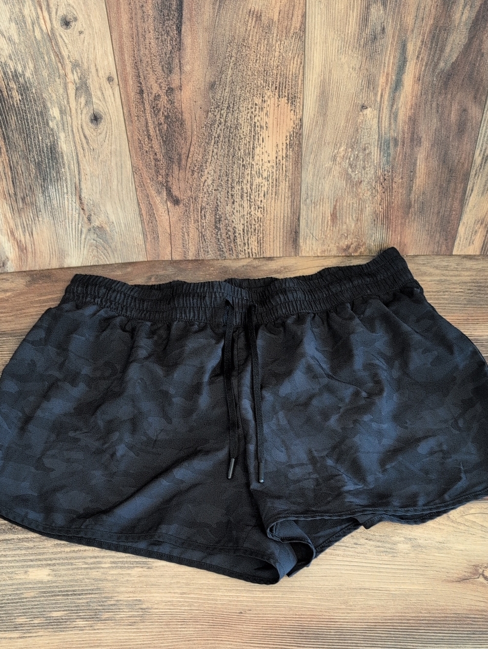 Velocity Black Camo Lined Athletic Running Shorts XL T205